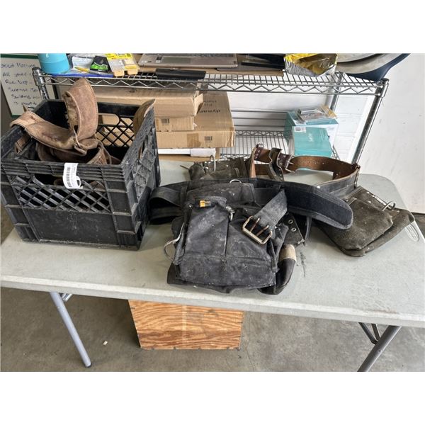 CRATE OF ASSORTED TOOL BELTS