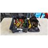 Image 1 : TRAY OF ASSORTED HANDTOOLS AND DEWALT TOOL BAG WITH CONTENTS