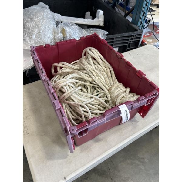 CRATE OF ASSORTED POLY ROPE