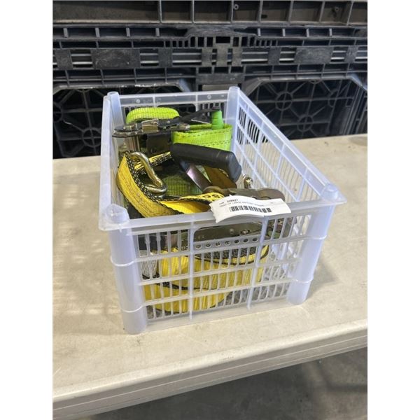 TRAY OF LARGE RATCHET STRAPS
