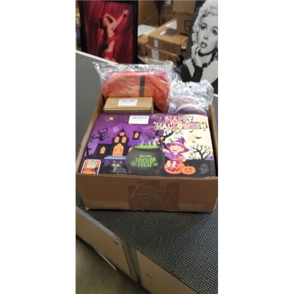 BOX OF NEW HALLOWEEN LIGHTS AND DECORATIONS