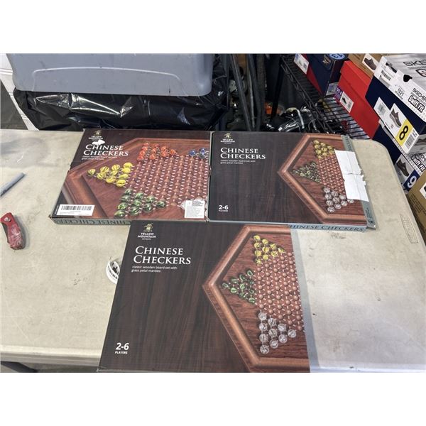 3 YELLOW MOUNTAIN CHINESE CHECKERS