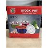 Image 1 : BRAND NEW 9PC STOCK POT SET STAINLESS STEEL WARE W/ LIDS