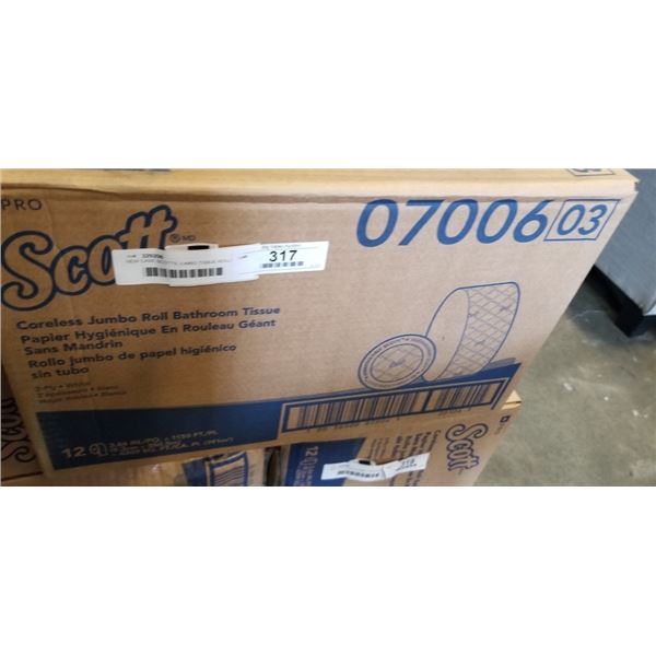 NEW CASE SCOTTS JUMBO TISSUE ROLLS - 12 ROLLS OF 1150FT