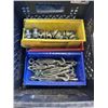 Image 2 : 3 CRATES / BUCKETS OF ASSORTED HEAVY DUTY HARDWARE, REDI ROD, AND MORE