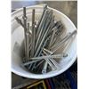 Image 4 : 3 CRATES / BUCKETS OF ASSORTED HEAVY DUTY HARDWARE, REDI ROD, AND MORE