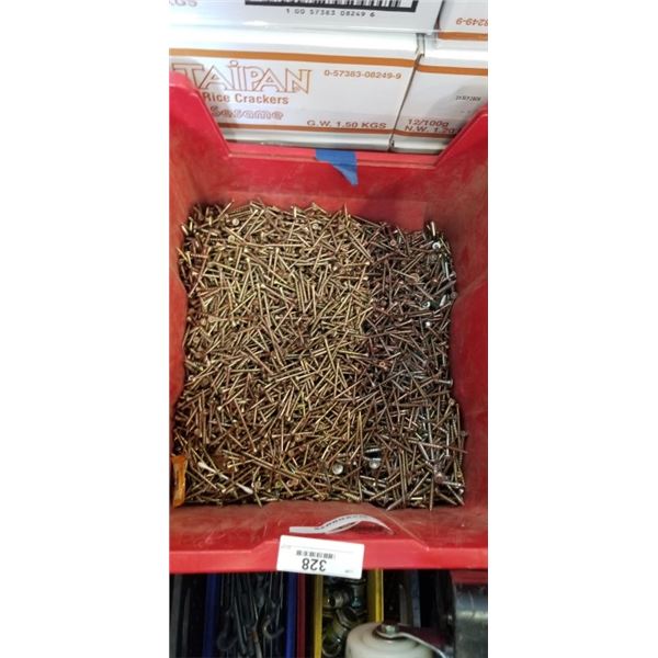 CRATE OF WOOD SCREWS