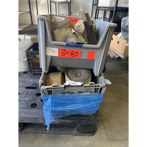 2 TOTES OF LOAD STRAPS