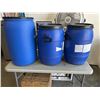 Image 1 : 3 SMALL PLASTIC BARRELLS WITH LIDS