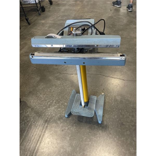 COMMERCIAL HANDS FREE FOOT PEDALPLASTIC BAG SEALER WORKING
