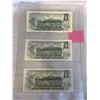 Image 2 : 3 MINT 1973 CANADIAN $1 BILLS LAST ISSUE