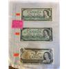 Image 1 : LAST 3 ISSUES OF CANADIAN $1 BILLS, NEAR MINT CONDITION, 1954, 1967, 1973 LAST YEAR