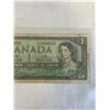 Image 3 : RARE 1954 CANADIAN $1 BILL W/ 5 '9'S 9999839