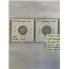 Image 3 : 1947 + 1947 MAPLE LEAF CANADIAN SILVER DIMES AND NICKELS .800 SILVER