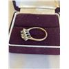 Image 4 : VINTAGE 14K RING W/ GEMSTONE AND DIAMONDS