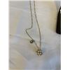 Image 6 : 2 VINTAGE GOLD PLATED RINGS AND r&b 14K NICKLACE W/ 2 PENDANTS