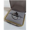 Image 4 : 925 STERLING SILVER BLACK STONE RING SIZE 8