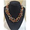 Image 1 : 4 STRAND CARNELIAN STONES CHOKER NECKLACE