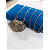Image 2 : HAND CRAFTED SILVER FILLGREE PURSE PENDANT W/ LONG CHAIN NECKLACE