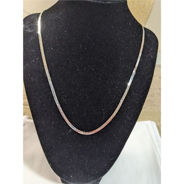 925 STERLING SILVER FLAT CHAIN NECKLACE