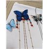 Image 3 : VINTAGE BUTTERFLY NECKLACE, BROOCH AND HAIR BARRETT