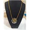 Image 1 : TWISTED GOLD TONE CHAIN W/ SOLAR ENERGIZER PENDANT