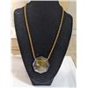 Image 2 : TWISTED GOLD TONE CHAIN W/ SOLAR ENERGIZER PENDANT