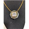 Image 3 : TWISTED GOLD TONE CHAIN W/ SOLAR ENERGIZER PENDANT