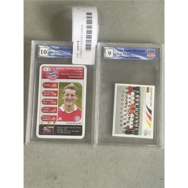 2 GRADED SOCCER CARDS