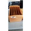 Image 3 : WALNUT FINISH STEP STOOL IN BOX AND SMALL DOCUMENT ORGANIZER