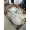 Image 5 : HANDCRAFTED ZYLSTRA FROSTED LEAVES CHINA DINNER WARE SET MADE IN JAPAN WITH ASSORTED GLASSES