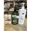 Image 1 : 2 VEGAN KOMBOOCHA ESSENCE AND DOVE AND HERBAL ESSENCE LARGE SHAMPOO JUGS - NOT FULL