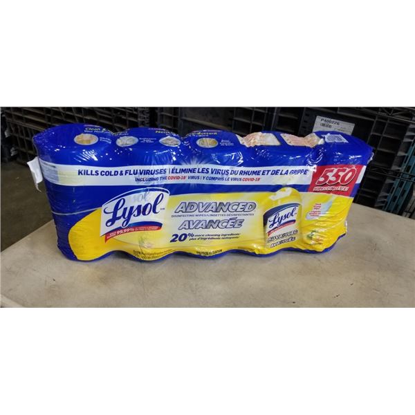 AS NEW LYSOL ADVANCED DISINFECTING WIPES. 550 WIPES.