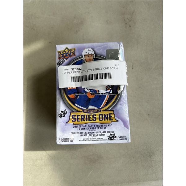 UPPER DECK 2025-2026 SERIES ONE BOX. 4 PACKS IN BOX. 12 CARDS PER PACK