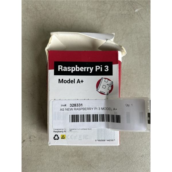 AS NEW RASPBERRY PI 3 MODEL A+ COMPUTER BOARD