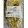 Image 1 : HEAVY DUTY 100 FT YELLOW LIGHTED 3 OUTLET EXTENSION CORD. 12 AWG/3C