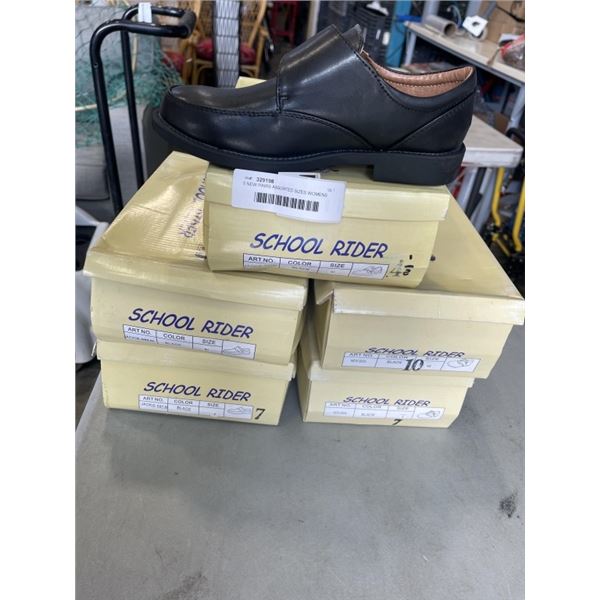 5 NEW PAIRS ASSORTED SIZES WOMENS SHOES