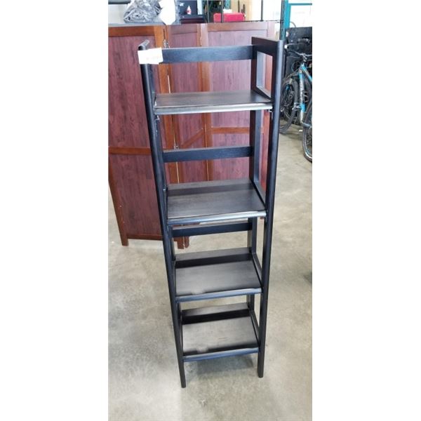 BLACK FOLDING LADDER SHELF