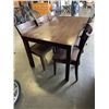 Image 2 : DARK WOOD SOLID DINING TABLE WITH 6 CHAIRS