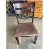 Image 3 : DARK WOOD SOLID DINING TABLE WITH 6 CHAIRS
