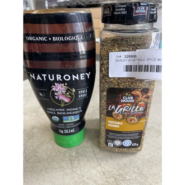 SEALED VEGETABLE SPICE MIX AND SEALED HONEY
