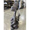 Image 3 : ANTIQUE HAND CARVED BALI WOOD FIGURE