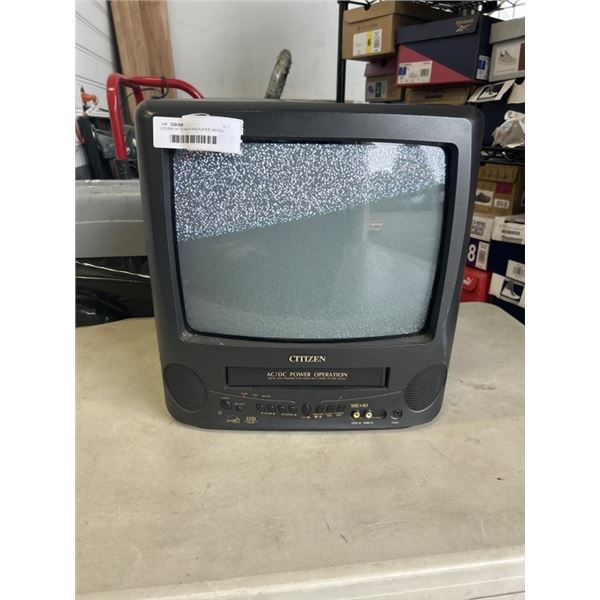 CITIZEN 14" TV WITH VHS PLAYER. MODEL JCTV1586