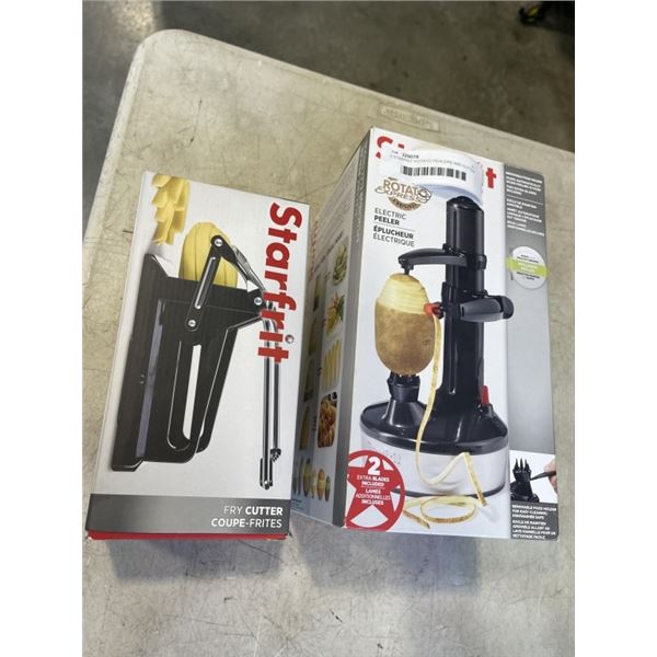 2 STARFRIT POTATO PEALERS AND CUTTER