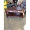 Image 1 : WOOD COFFEE TABLE W/ STORAGE DRAWERS