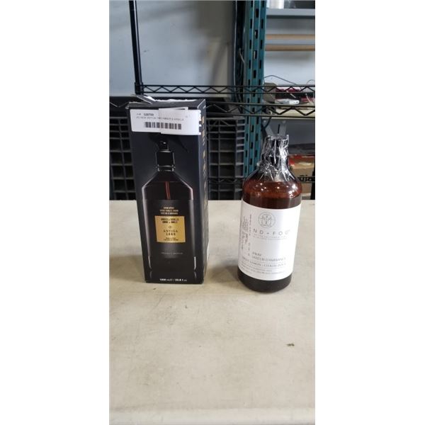 AS NEW ANTIGA 1860 AMBER & VANILLA ROOM SPRAY. 1,000 ML AND LONDON FROG ROOM SPRAY. BROKEN NOZZLE