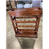 Image 1 : WOODEN WINE BOTTLE HOLDER W/ REMOVEABLE TRAY