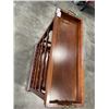 Image 2 : WOODEN WINE BOTTLE HOLDER W/ REMOVEABLE TRAY