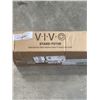 Image 2 : VIVO DARK WANLUT/BLACK MOBILE EASEL TV STAND WITH SHELF