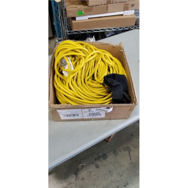 APPROX 200 FOOT HEAVY DUTY LIGHTED YELLOW EXTENSION CORD. 12AWG/3C